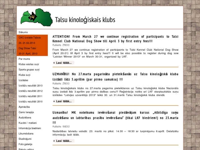 Talsu kinoloģiskais klubs, biedrība, 